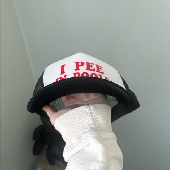 Funny Black and White Trucker Hat - Picture 2 of 3